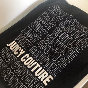 Ladies Juicy Couture Black Zip Jacket LS Logo Small Hood Silver Pockets